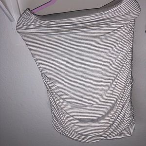 Max Studio grey striped skirt